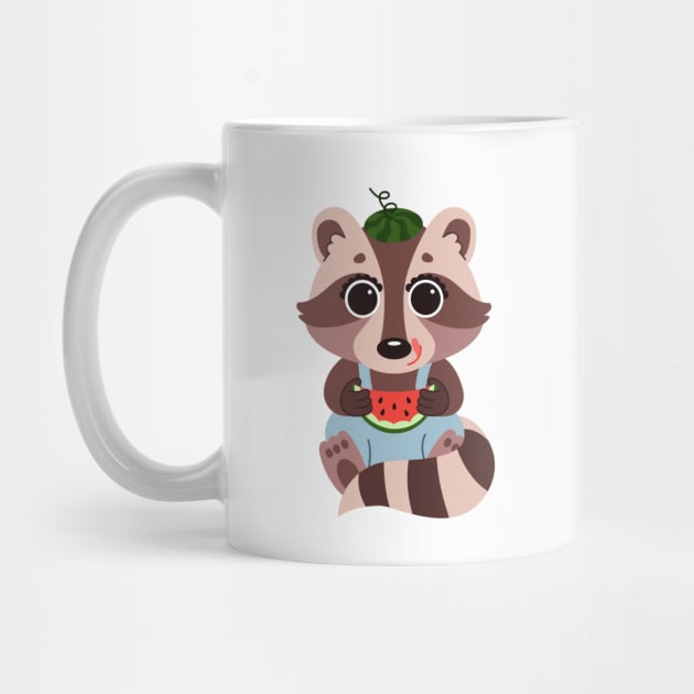 Cute raccoon by tetiana12.art